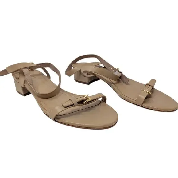 Schutz Aurora Nude Strappy Low Block Heel Sandals 9.5B NIB - Picture 3 of 8